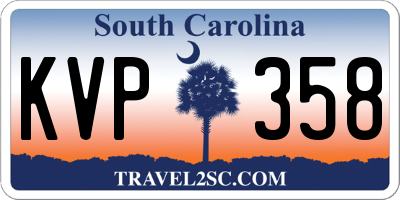 SC license plate KVP358