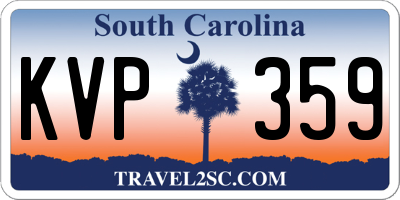 SC license plate KVP359