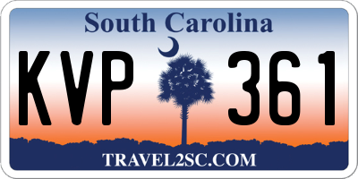 SC license plate KVP361