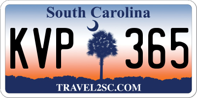 SC license plate KVP365
