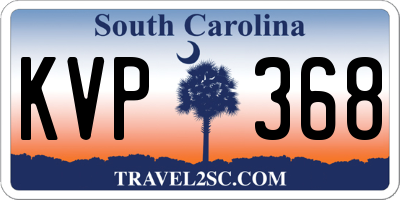 SC license plate KVP368