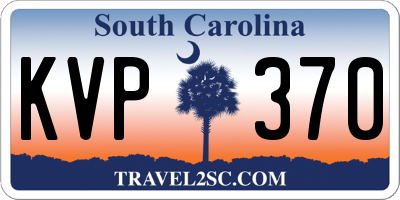 SC license plate KVP370