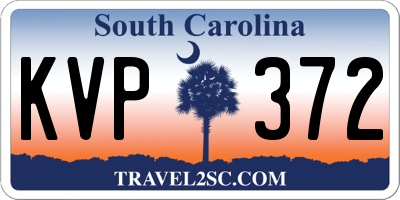 SC license plate KVP372