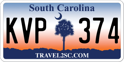 SC license plate KVP374