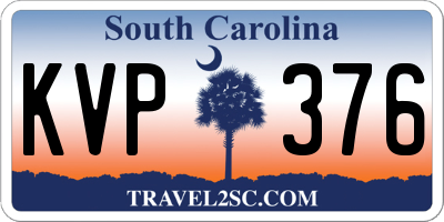 SC license plate KVP376