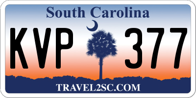 SC license plate KVP377