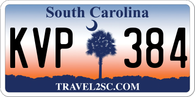 SC license plate KVP384