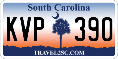 SC license plate KVP390