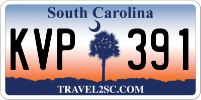 SC license plate KVP391