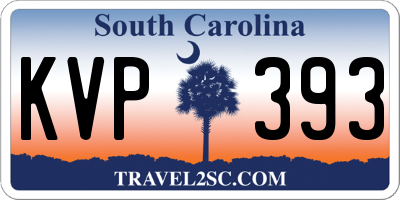 SC license plate KVP393