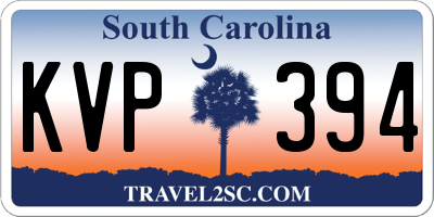 SC license plate KVP394
