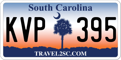 SC license plate KVP395