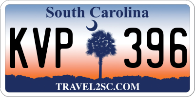 SC license plate KVP396
