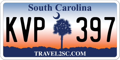 SC license plate KVP397
