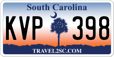 SC license plate KVP398