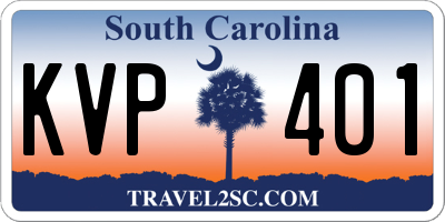 SC license plate KVP401