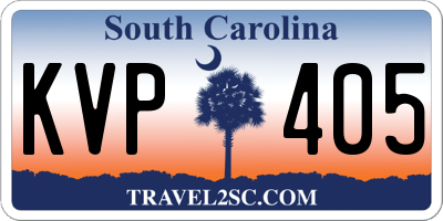 SC license plate KVP405