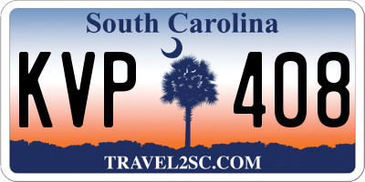 SC license plate KVP408