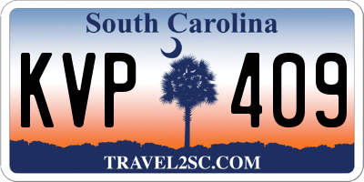SC license plate KVP409