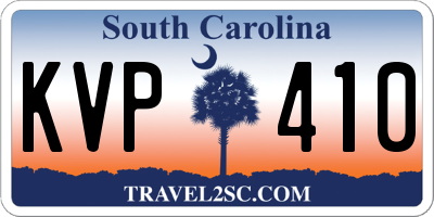 SC license plate KVP410
