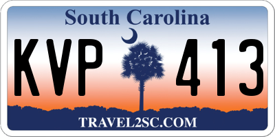 SC license plate KVP413