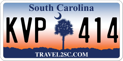 SC license plate KVP414