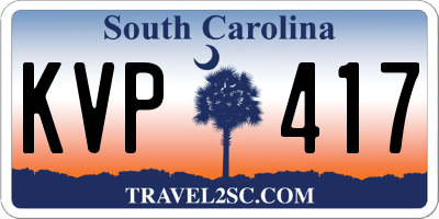 SC license plate KVP417