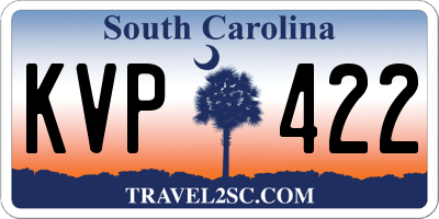 SC license plate KVP422