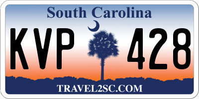 SC license plate KVP428