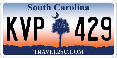 SC license plate KVP429