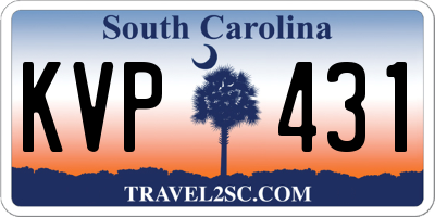 SC license plate KVP431