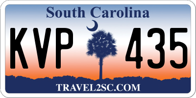 SC license plate KVP435
