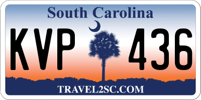 SC license plate KVP436