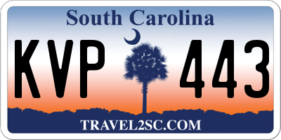 SC license plate KVP443