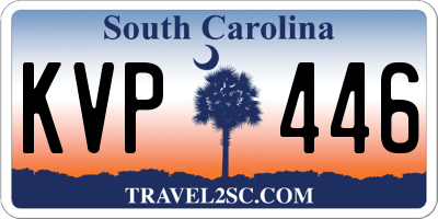 SC license plate KVP446