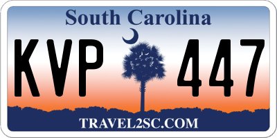 SC license plate KVP447