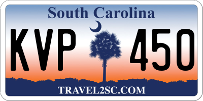 SC license plate KVP450