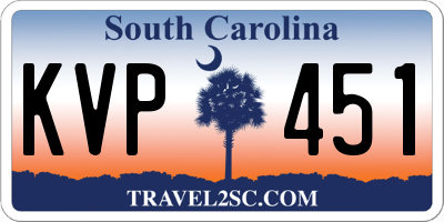 SC license plate KVP451