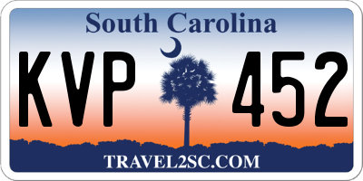 SC license plate KVP452