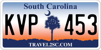 SC license plate KVP453