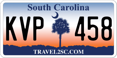 SC license plate KVP458