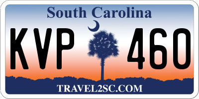 SC license plate KVP460