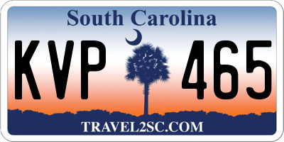 SC license plate KVP465