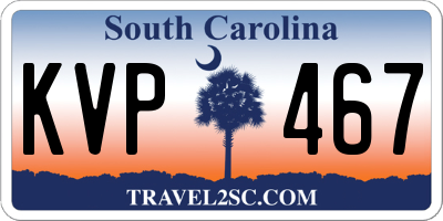 SC license plate KVP467