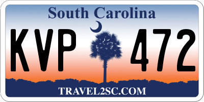 SC license plate KVP472