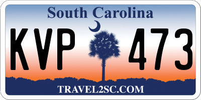 SC license plate KVP473