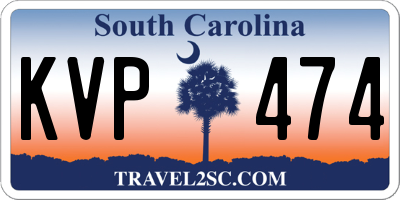 SC license plate KVP474