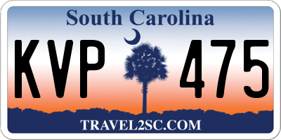 SC license plate KVP475