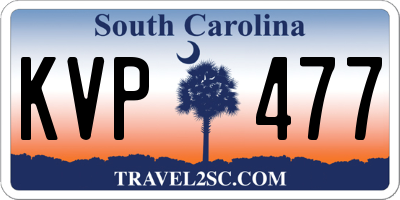 SC license plate KVP477