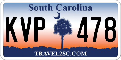 SC license plate KVP478